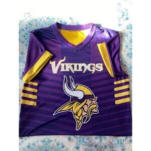 NFL Officially Licensed Vikings Youth XL Reversible Jersey - Yellow/Purple